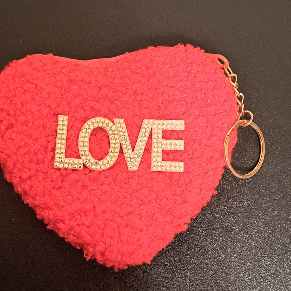 3 pc bundle, Love coin pouch key chain, butterfly key or bag charm, & lipoi, new - Picture 4 of 6